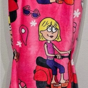 Disney Lizzie McGuire Twin Plush Blanket Pink 60x90 NWT